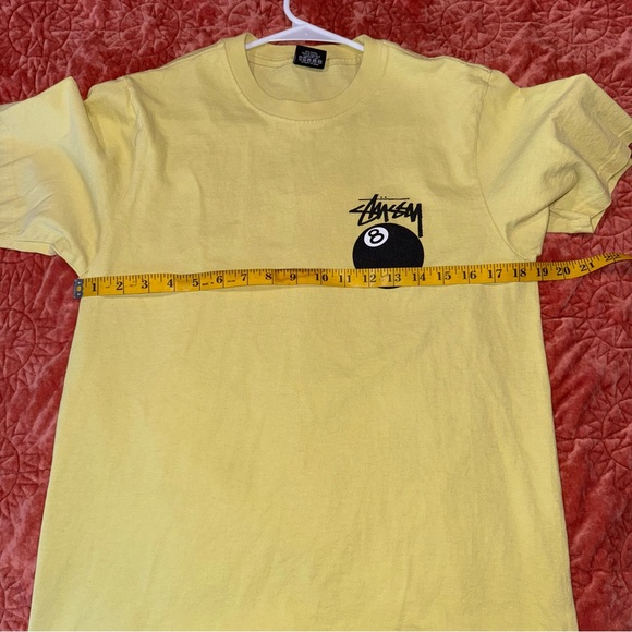 Stussy Yellow 8 Ball Men's T-Shirt - Picture 3 of 5